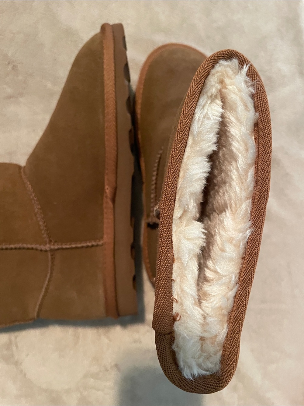 Time and Tru Women's Fleece-Lined Slip-On Winter Boots - Brown